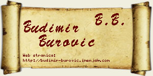 Budimir Burović vizit kartica